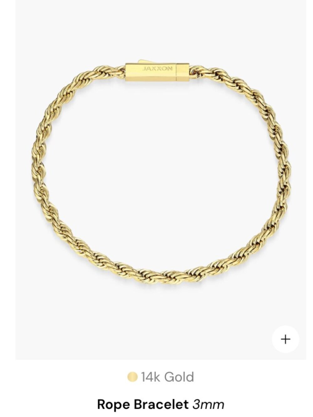 JAXXON 14k Rope Bracelet